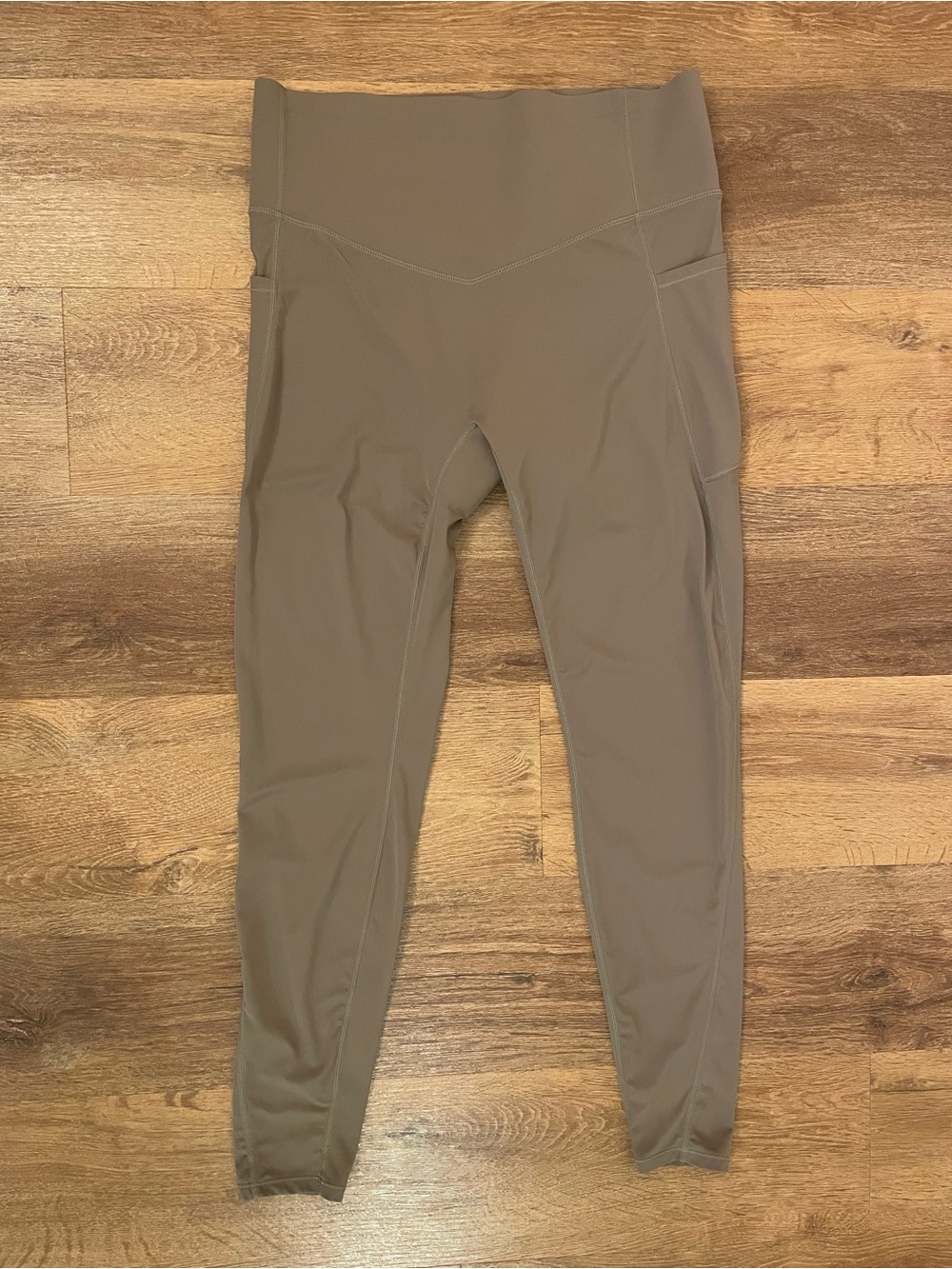 Halara High Waisted Tummy Control Shaping Full Length Leggings Brown Women’s XL